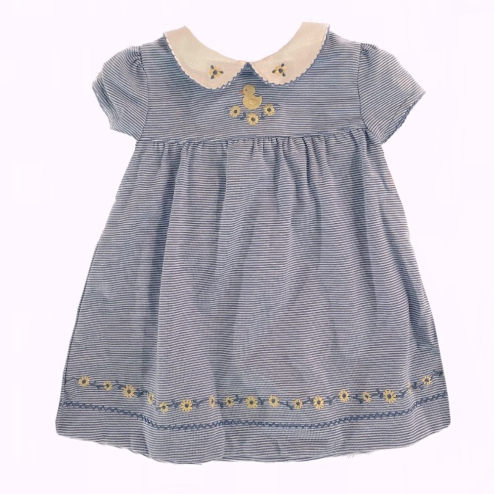 Carter’s Little Duckie Baby Girl 6M Blue Dress and Bloomers, New with Tags